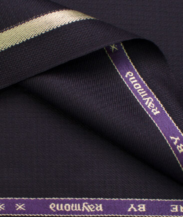 Raymond Men's Polyester Viscose Structured  Unstitched Suiting Fabric (Dark Purple)