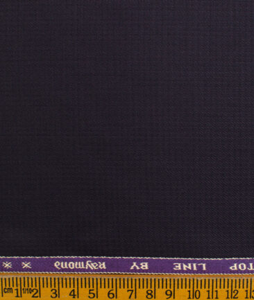 Raymond Men's Polyester Viscose Structured  Unstitched Suiting Fabric (Dark Purple)