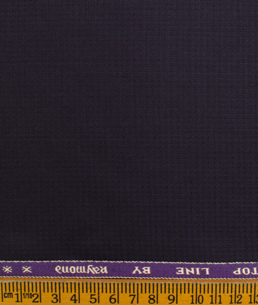 Raymond Men's Polyester Viscose Structured  Unstitched Suiting Fabric (Dark Purple)