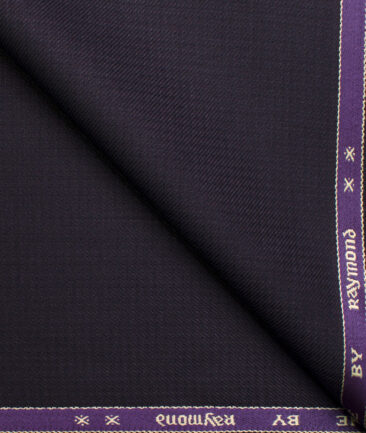 Raymond Men's Polyester Viscose Structured  Unstitched Suiting Fabric (Dark Purple)