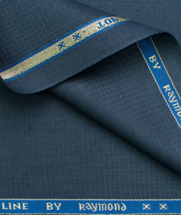 Raymond Men's Polyester Viscose Structured  Unstitched Suiting Fabric (Aegean Blue)