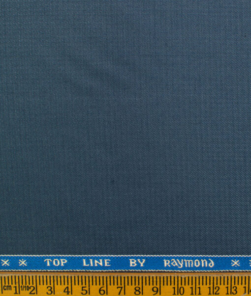 Raymond Men's Polyester Viscose Structured  Unstitched Suiting Fabric (Aegean Blue)