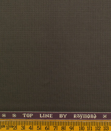 Raymond Men's Polyester Viscose Structured  Unstitched Suiting Fabric (Brown)