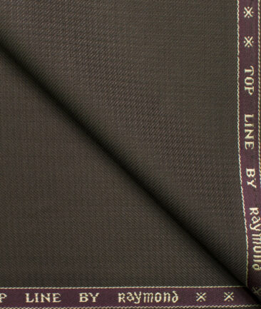 Raymond Men's Polyester Viscose Structured  Unstitched Suiting Fabric (Brown)