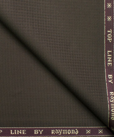 Raymond Men's Polyester Viscose Structured Unstitched Suiting Fabric (Brown)