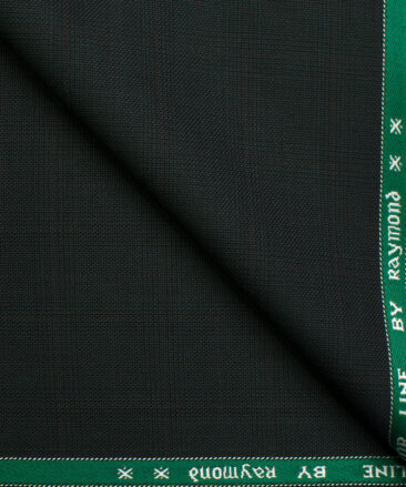 Raymond Men's Polyester Viscose Checks Unstitched Suiting Fabric (Dark Sea Green)
