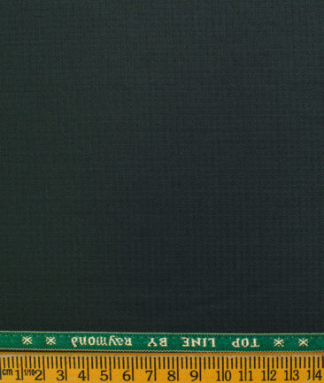 Raymond Men's Polyester Viscose Structured  Unstitched Suiting Fabric (Dark Green)