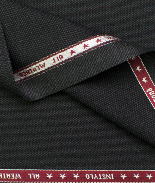 Raymond Men's Polyester Viscose Structured  Unstitched Suiting Fabric (Dark Grey)
