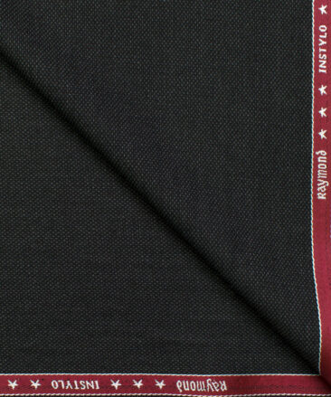 Raymond Men's Polyester Viscose Structured Unstitched Suiting Fabric (Dark Grey)