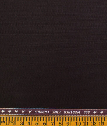 Raymond Men's Polyester Viscose Structured  Unstitched Suiting Fabric (Dark Wine)