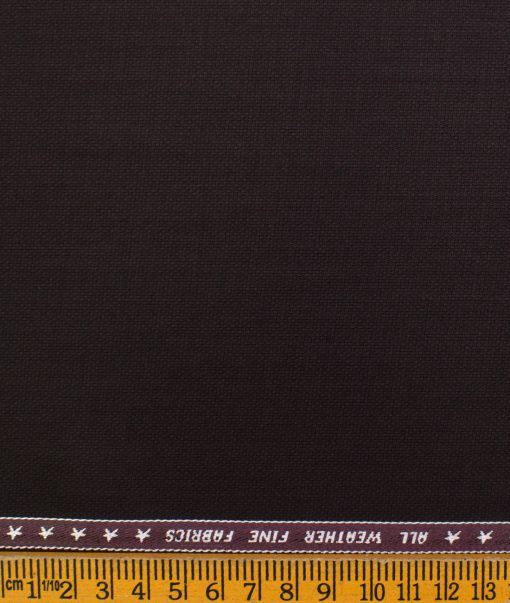 Raymond Men's Polyester Viscose Structured  Unstitched Suiting Fabric (Dark Wine)