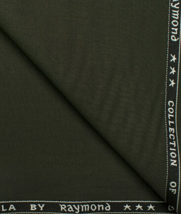 Raymond Men's Polyester Viscose Solids  Unstitched Suiting Fabric (Seaweed Green)