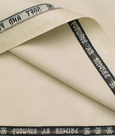 Raymond Men's Polyester Viscose Structured  Unstitched Suiting Fabric (Beige)