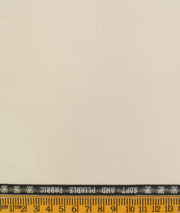Raymond Men's Polyester Viscose Structured  Unstitched Suiting Fabric (Beige)