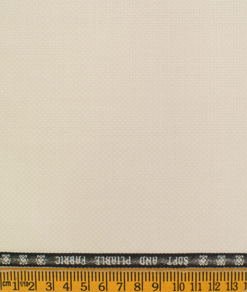 Raymond Men's Polyester Viscose Structured  Unstitched Suiting Fabric (Beige)