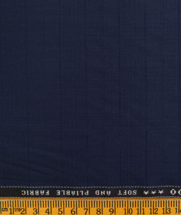 Raymond Men's Polyester Viscose Checks  Unstitched Suiting Fabric (Dark Royal Blue)