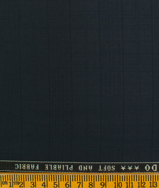 Raymond Men's Polyester Viscose Checks  Unstitched Suiting Fabric (Greenish Grey)
