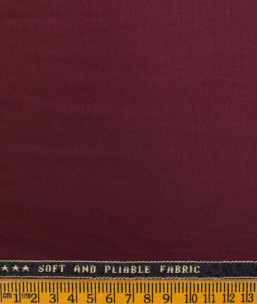 Raymond Men's Polyester Viscose Solids  Unstitched Suiting Fabric (Sangaria Red)