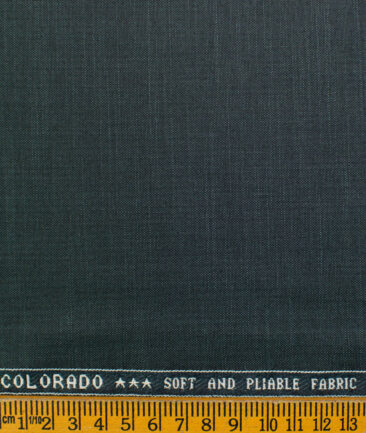 Raymond Men's Polyester Viscose Self Design  Unstitched Suiting Fabric (Ocean Blue)