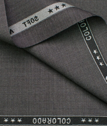 Raymond Men's Polyester Viscose Self Design  Unstitched Suiting Fabric (Grey)