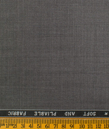 Raymond Men's Polyester Viscose Self Design  Unstitched Suiting Fabric (Grey)