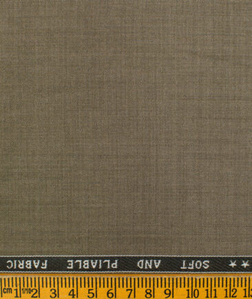 Raymond Men's Polyester Viscose Self Design  Unstitched Suiting Fabric (Brown)