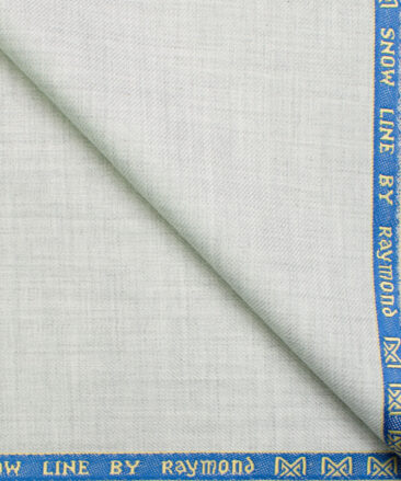 Raymond Men's Polyester Viscose Self Design Unstitched Suiting Fabric (Very Light Grey)