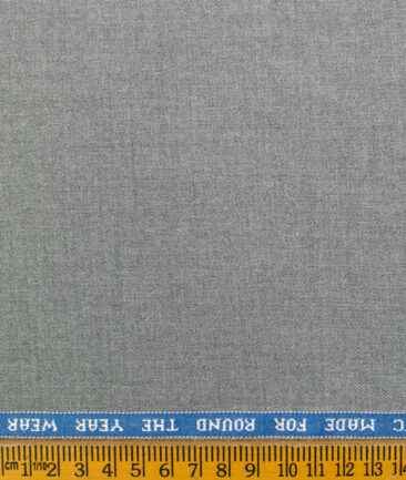 Raymond Men's Polyester Viscose Self Design  Unstitched Suiting Fabric (Worsted Grey)
