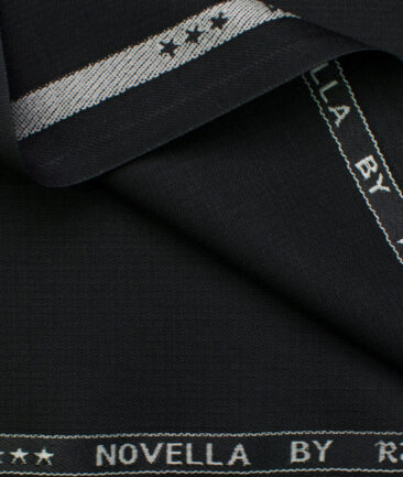 Raymond Men's Polyester Viscose Structured  Unstitched Suiting Fabric (Black)