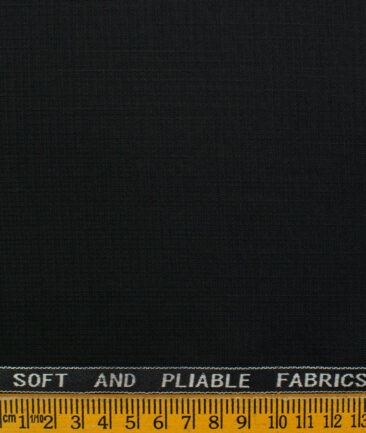 Raymond Men's Polyester Viscose Structured  Unstitched Suiting Fabric (Black)