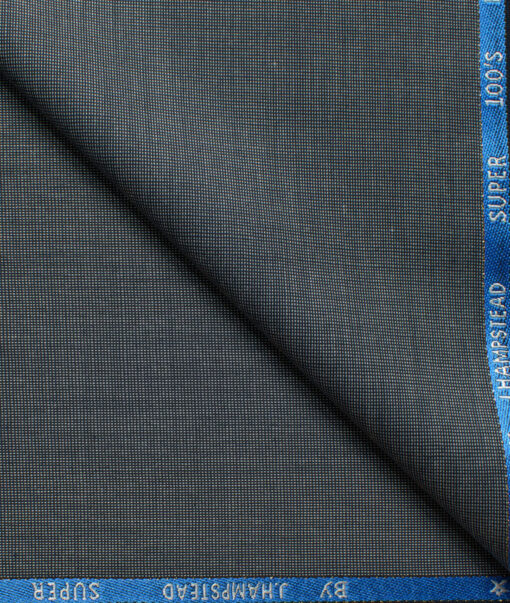J.Hampstead Men's Wool Structured Super 90's  Unstitched Suiting Fabric (Light Grey) - Image 1