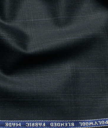 Raymond Men's Wool Checks Super 70's  Unstitched Suiting Fabric (Dark Grey) - Image 2