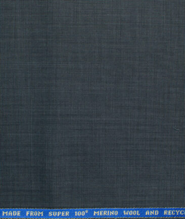 Raymond Exotic Men's Wool Structured Super 100's 3 Meter Unstitched Suiting Fabric (Blueish Grey)