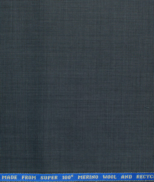 Raymond Exotic Men's Wool Structured Super 100's 3 Meter Unstitched Suiting Fabric (Blueish Grey)