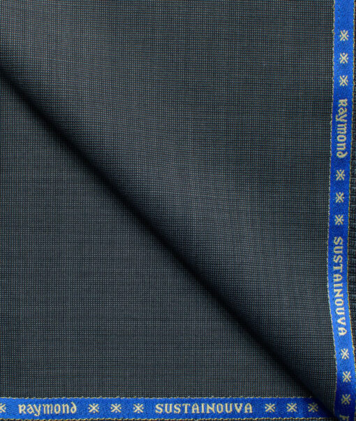 Raymond Exotic Men's Wool Structured Super 100's 3 Meter Unstitched Suiting Fabric (Blueish Grey)