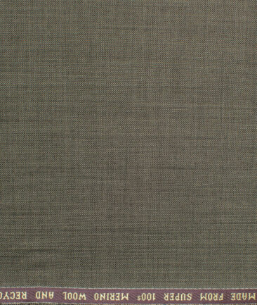 Raymond Exotic Men's Wool Structured Super 100's 3 Meter Unstitched Suiting Fabric (Brown)