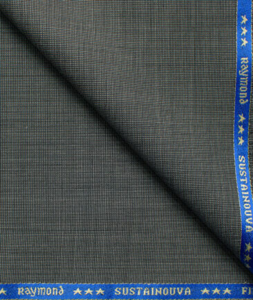 Raymond Exotic Men's Wool Structured Super 100's 3 Meter Unstitched Suiting Fabric (Grey)