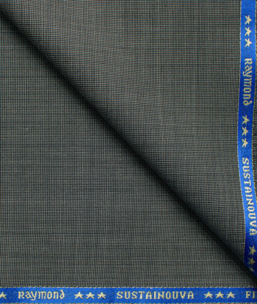 Raymond Exotic Men's Wool Structured Super 100's 3 Meter Unstitched Suiting Fabric (Grey)