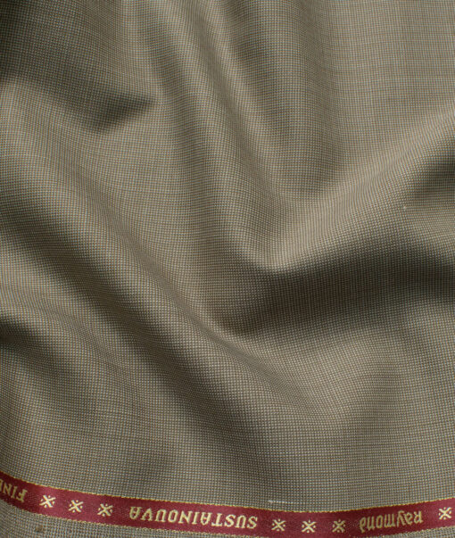 Raymond Exotic Men's Wool Structured Super 100's 3 Meter Unstitched Suiting Fabric (Medium Brown)