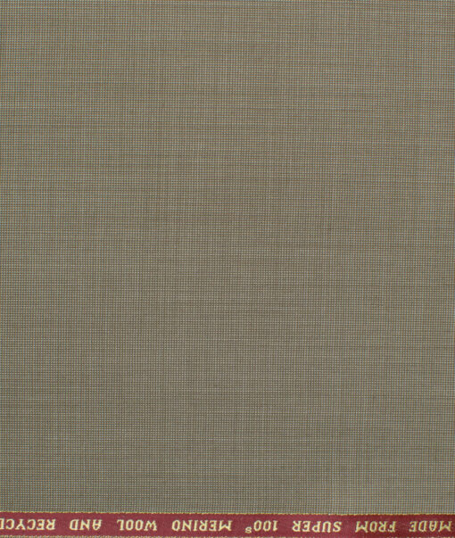 Raymond Exotic Men's Wool Structured Super 100's 3 Meter Unstitched Suiting Fabric (Medium Brown)