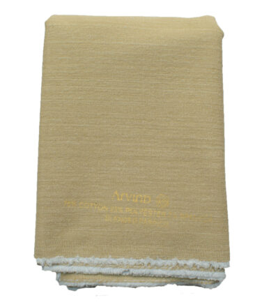 Arvind Men's Cotton Solids 1.50 Meter Unstitched Stretchable Jeans Fabric (Citra Beige)