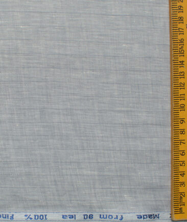 Arvind Men's 80 LEA Irish Linen Striped 2.25 Meter Unstitched Shirting Fabric (Grey)