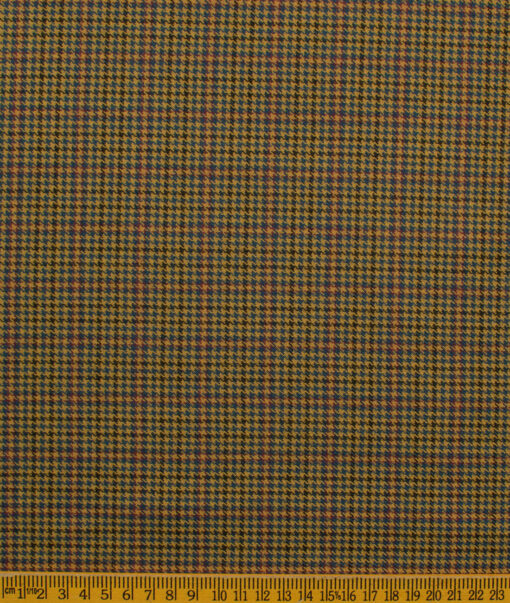 B-Posh Men's Terry Rayon Structured 2.25 Meter Unstitched Jacketing & Blazer Fabric (Mustard Yellow)