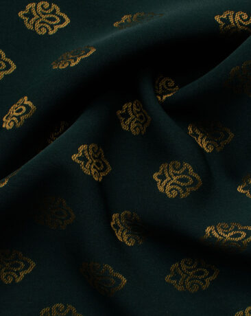 B-Posh Men's Terry Rayon Printed 2.25 Meter Unstitched Ethnic Fabric (Green)