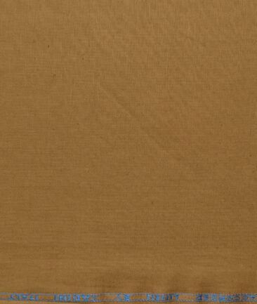 Cadini Men's Cotton Linen Solids 2.25 Meter Unstitched Shirting Fabric (Dijon Brown)