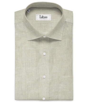 J.Hampstead Men's 60 LEA European Linen Self Design 2.25 Meter Unstitched Shirting Fabric (Sand Stone Beige)