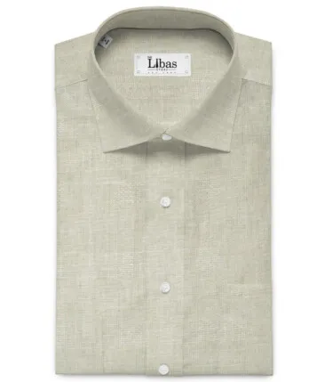 J.Hampstead Men's 60 LEA European Linen Self Design 2.25 Meter Unstitched Shirting Fabric (Sand Stone Beige)