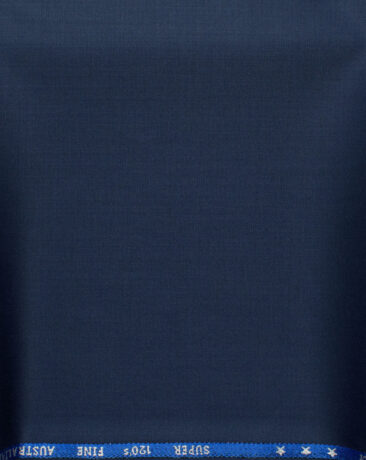 J.Hampstead Men's 60% Wool Solids Super 120's1.30 Meter Unstitched Trouser Fabric (Dark Royal Blue)