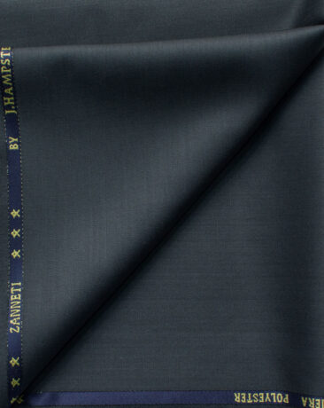 J.Hampstead Men's 60% Wool Solids Super 120's1.30 Meter Unstitched Trouser Fabric (Dark Grey)