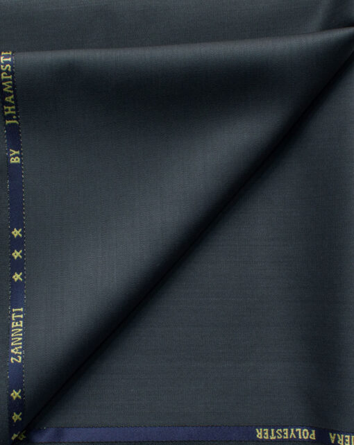 J.Hampstead Men's 60% Wool Solids Super 120's1.30 Meter Unstitched Trouser Fabric (Dark Grey)